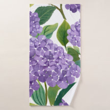 Lila Hortensie Wasserfarbe Floral Küste