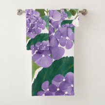 Lila Hortensie Wasserfarbe Floral Küste