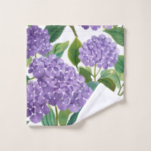 Lila Hortensie Wasserfarbe Floral Küste