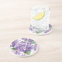 Lila Hortensie Wasserfarbe Floral Lavendelblüte