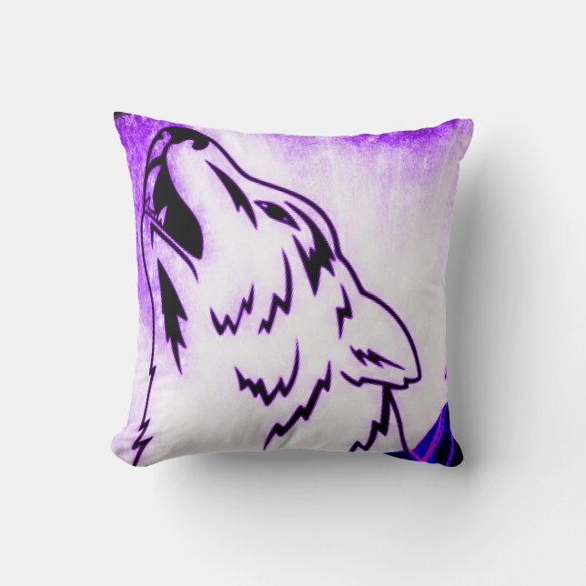 Lila Howl Kissen (Vorderseite)