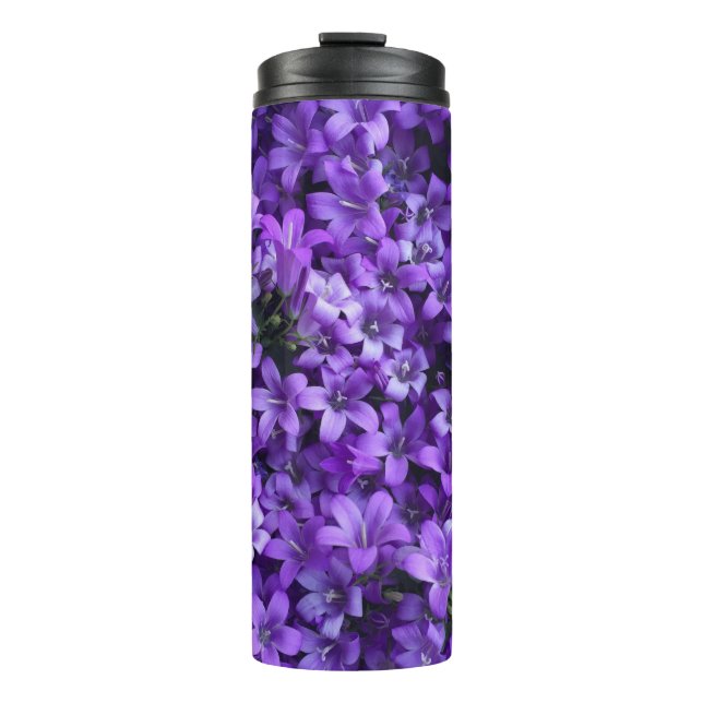 Lila Hübsche Blume Thermosbecher (Vorderseite)
