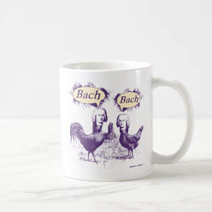 Lila Huhn Bach Wortspiel Kaffeetasse