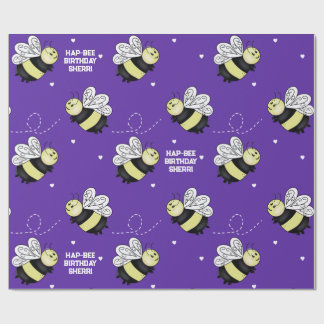 Lila Hummel 72 cm x 1,8 m Geburtstagsgeschenkpapie Geschenkpapier