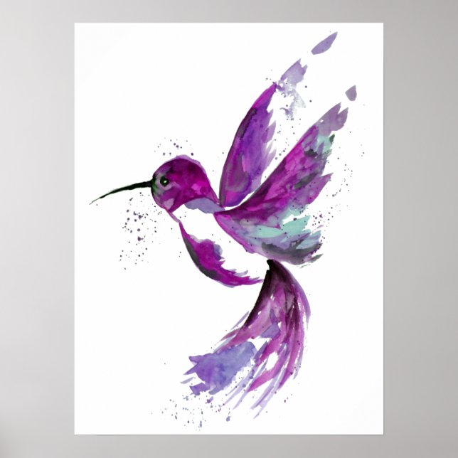 Lila Hummingvogel Poster (Vorne)