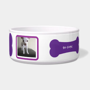 Lila Hundebonett Foto Personalisiert Hundeschale Napf