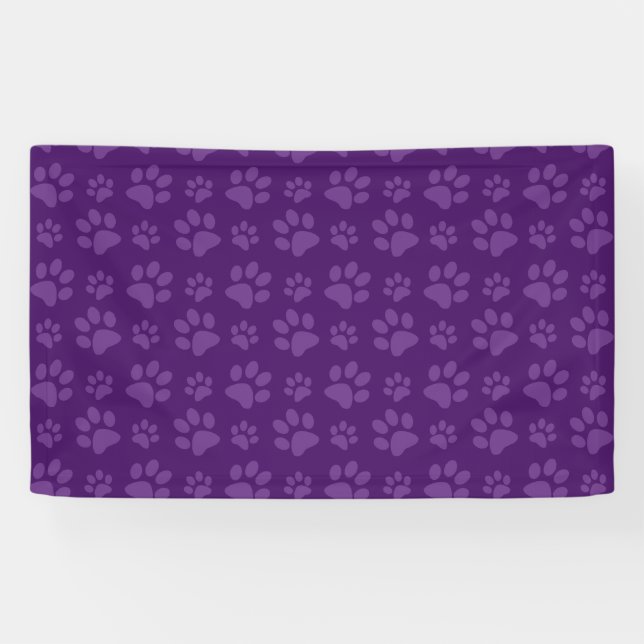 Lila Hundepapiermuster Banner (Horizontal)
