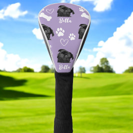 Lila Hundeschema-Foto Personalisiert Golf Headcover