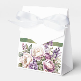 Lila Hütte Floral Bouquet Gefallen Box Geschenkschachtel