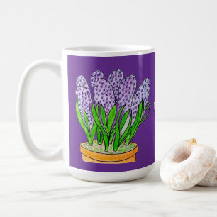 Lila Hyazinthen in Planter Royal Lila Kaffeetasse