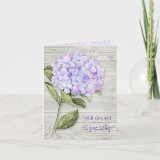 Lila Hydrangea-Beileid Karte