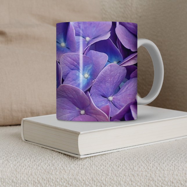Lila Hydrangea-Blume Kaffeetasse (Purple Hydrangea Flowers Coffee Mug)