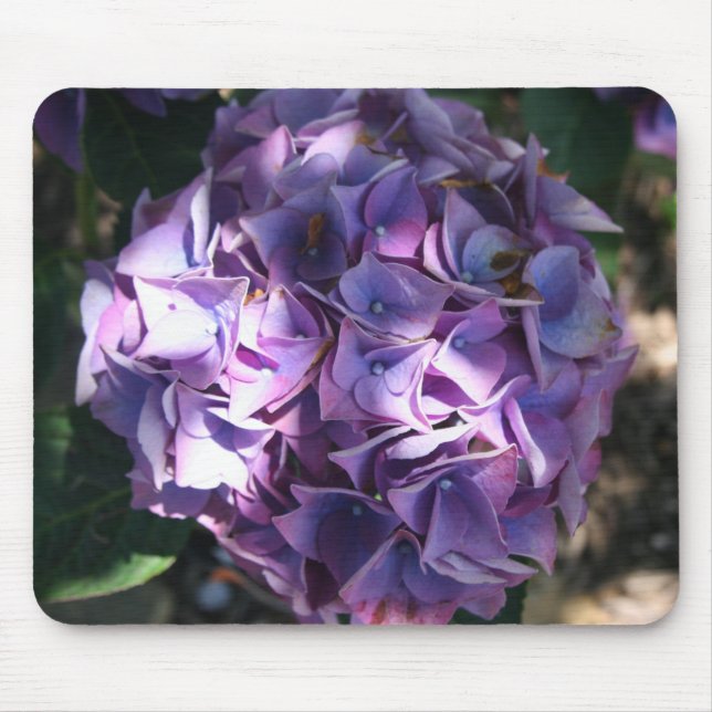 Lila Hydrangea-Blume Mousepad (Vorne)