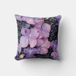 Lila-Hydrangea-Blume-SQUARE-PILLOW Kissen