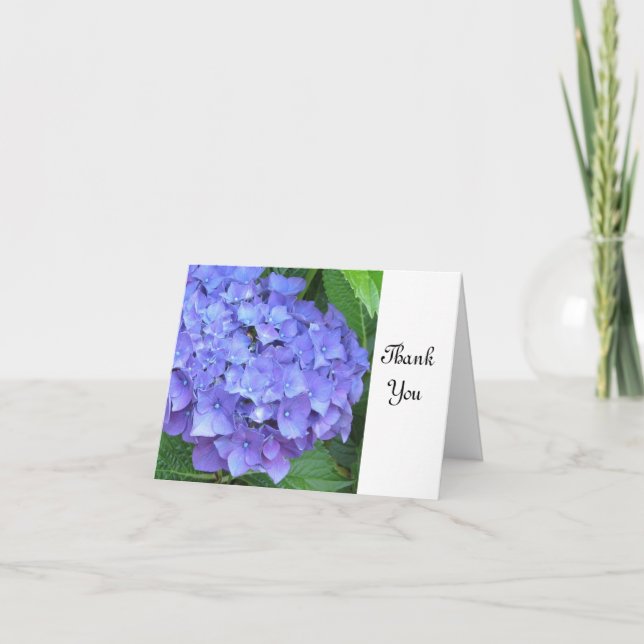 Lila Hydrangea danken Ihnen Dankeskarte (Vorderseite)