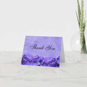 Lila Hydrangea Dankeschön Note Card Dankeskarte