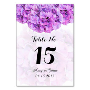Lila Hydrangea Hochzeit Tischnummern Hydrangea4