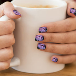 Lila Hydrangea in Hearts Nail Art Decals Minx Nagelkunst