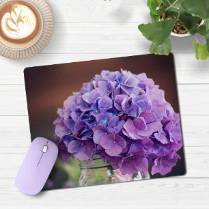 Lila Hydrangea in Mason Jar Fotografie Mousepad