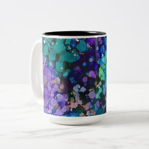 Lila Hydrangea-Kaffee-Tasse Zweifarbige Tasse