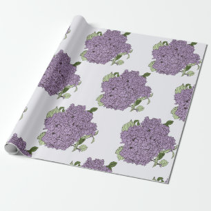 Lila Hydrangea-Packpapier Geschenkpapier