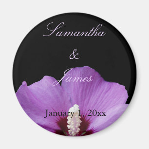 Lila Hydrangea Personal Wedding Magnet