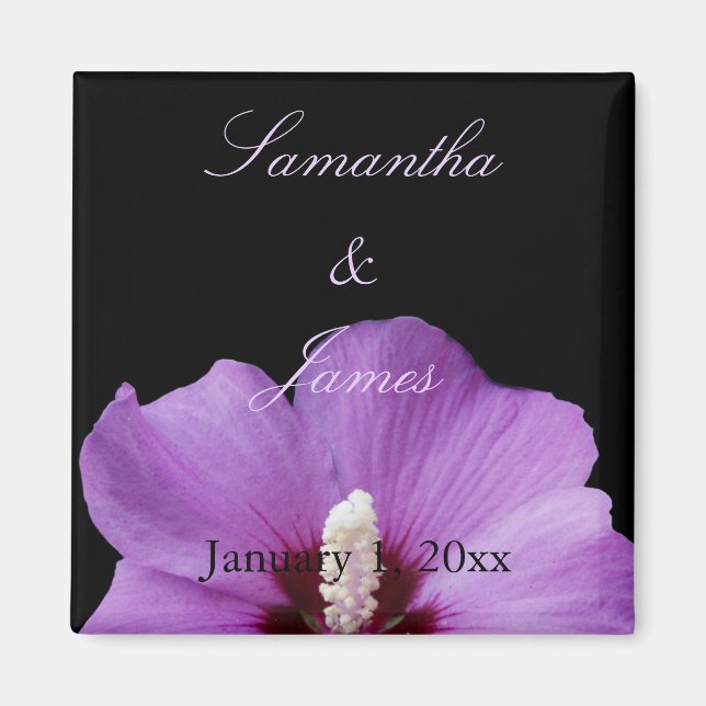Lila Hydrangea Personal Wedding Magnet (Vorne)