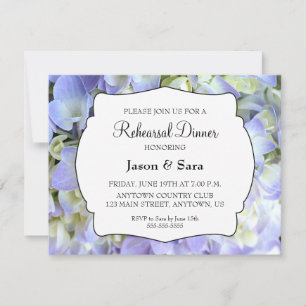 Lila Hydrangea Probe Dinner Einladung