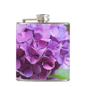 Lila Hydrangea Vinyl-Wrapped Flask Flachmann