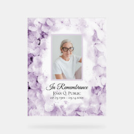 Lila Hydrangea Wasserfarbenfeier Acrylschild