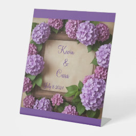 Lila Hydrangea Wedding Sockelschild