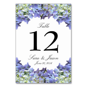 Lila Hydrangea Wedding Tischnummer