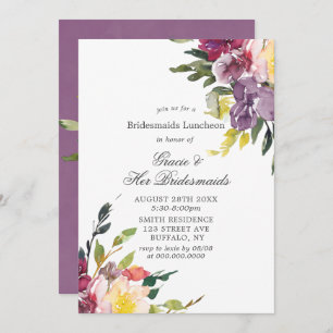 Lila Hydrangeas Bridesmaids Luncheon Invites