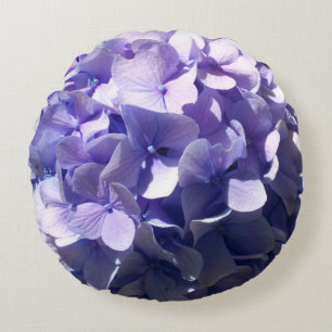 Lila Hydrangeas Rundes Kissen