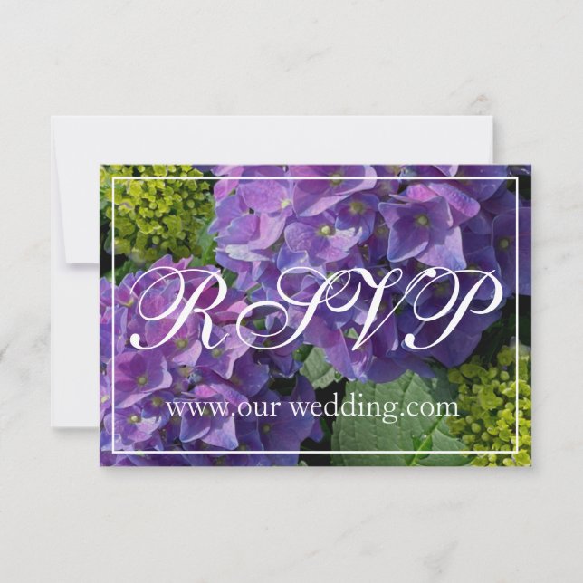 Lila Hydrangeas-uAwg Save The Date (Vorderseite)