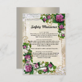 Lila Hydrangee und Maßnahmen zur Sicherung der Spi Begleitkarte