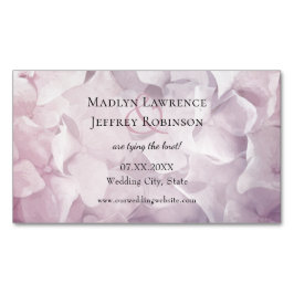 Lila Hydrangegarten in Rosa Save the Date Magnetische Visitenkarte