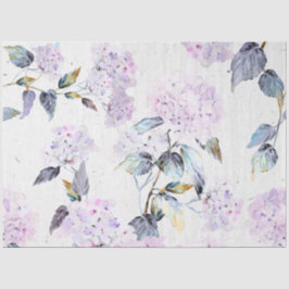 Lila Hydrangetepapier in Aquarellfarbe Seidenpapier