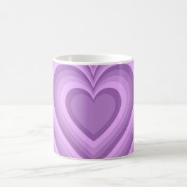 Lila Hypnotic Heart Liebe Muster Kaffeetasse