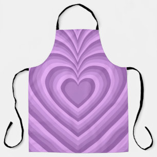 Lila Hypnotic Heart Liebe Muster Schürze