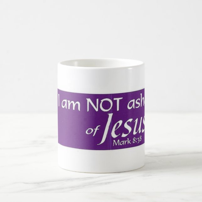 LILA_I BIN NICHT ASHAMED DER JESUS-TASSE_Mark838 Tasse (Mittel)