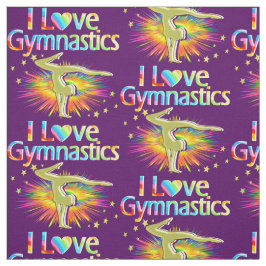 LILA I LIEBE GYMNASTICS FABRIC STOFF