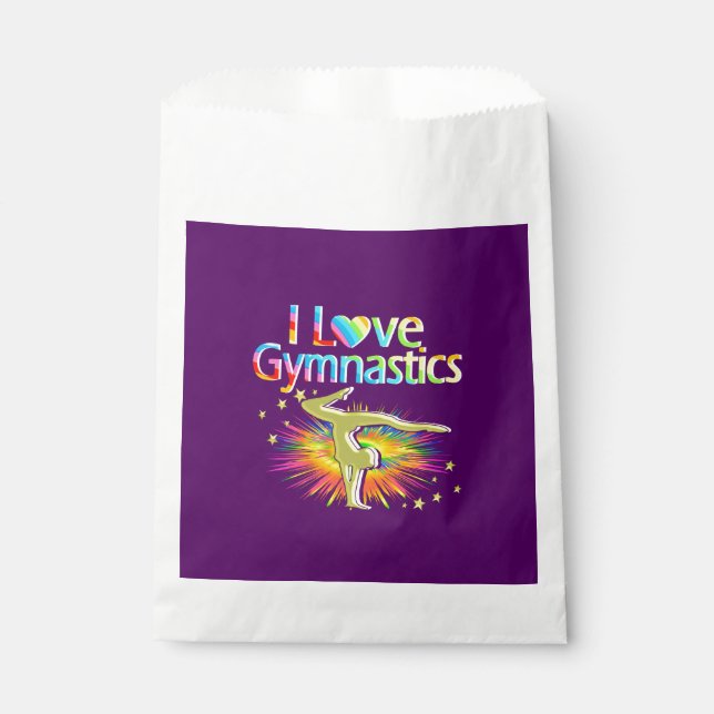 LILA I LIEBE GYMNASTICS GEGENSTÄNDE GESCHENKTÜTCHEN (Vorderseite)
