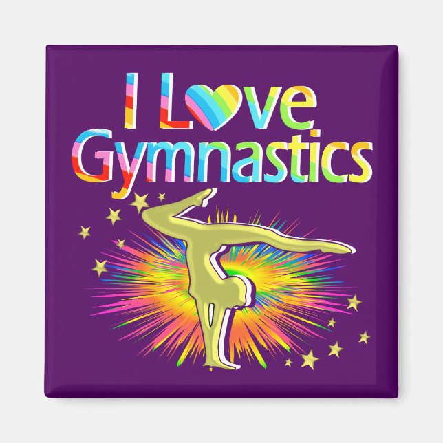 LILA I LIEBE GYMNASTICS MAGNET (Vorne)
