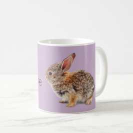 Lila i-Liebe-Kaninchen-Häschen-Waldkaninchen Kaffeetasse