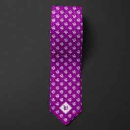 Lila Iconic Dragon Monogram Krawatte