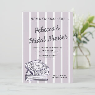 Lila ihre neue Kapitel-Geschichtenbuch-Brautabschi Einladung
