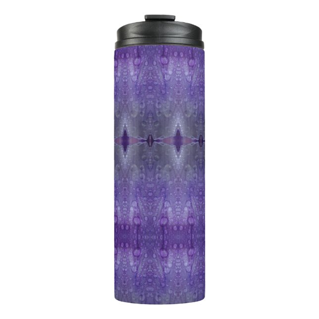 Lila Ikat 7 Thermosbecher (Vorderseite)