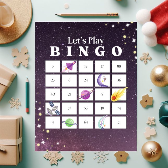 Lila Illustration Weihnachten Bingo Jigsaw Puzzle (Von Creator hochgeladen)