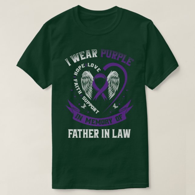 Lila im Gedenken an den Vater im Jura Epilepsie Aw T-Shirt (Design vorne)